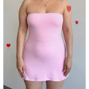 Pink Tube Dress w/ Shorts